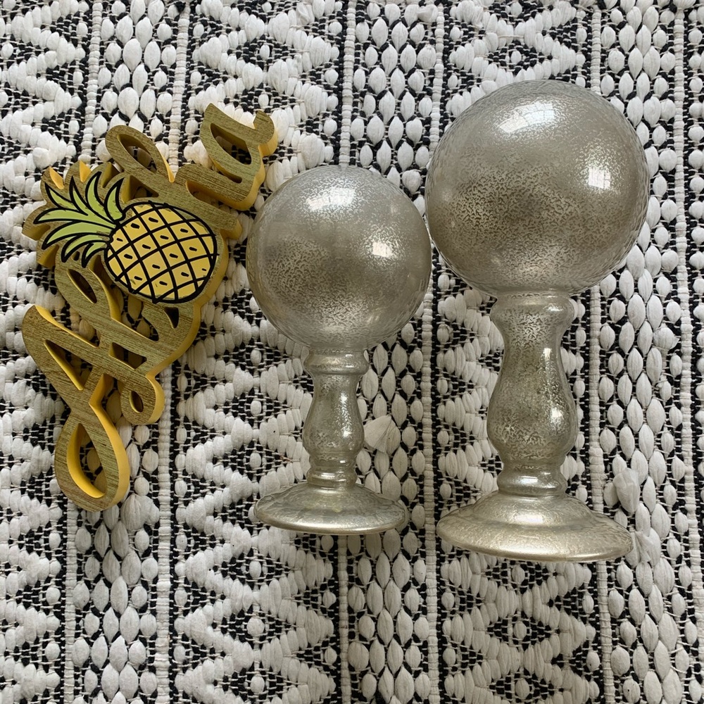 Gold Glass Orb Decor Piece